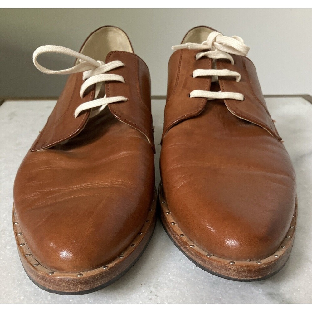 Freda Salvador D'Orsay Oxford Loafers, Brown, Tan, Size 9 1/2 Anthropologie - Picture 3 of 9